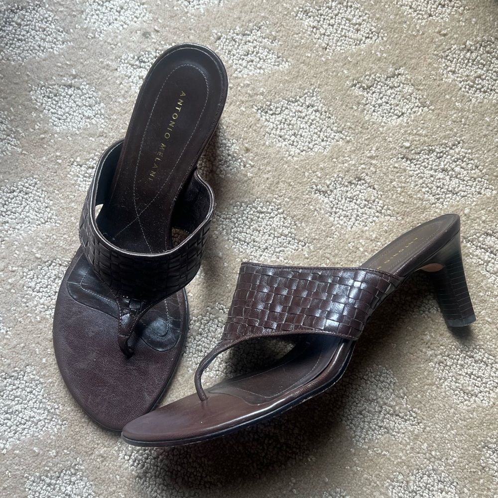 Vintage Woven Flip Flop Heel